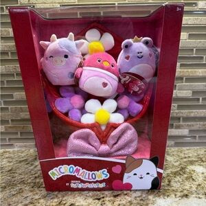 Squishmallows Micromallows Valentines Bouquet Pink and Purple Set